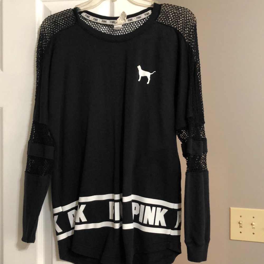 Long sleeve netted victoria secret Pink
